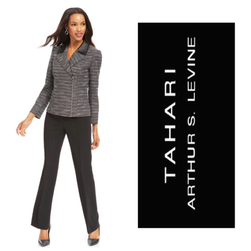 Tahari Arthur S. Levine Black & White Tweed Blazer